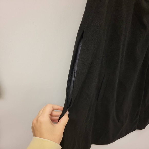 Allegra K Womens Cape Coat Black‎ Size L Ladies Outerwear Fashion Apparel - Picture 6 of 13